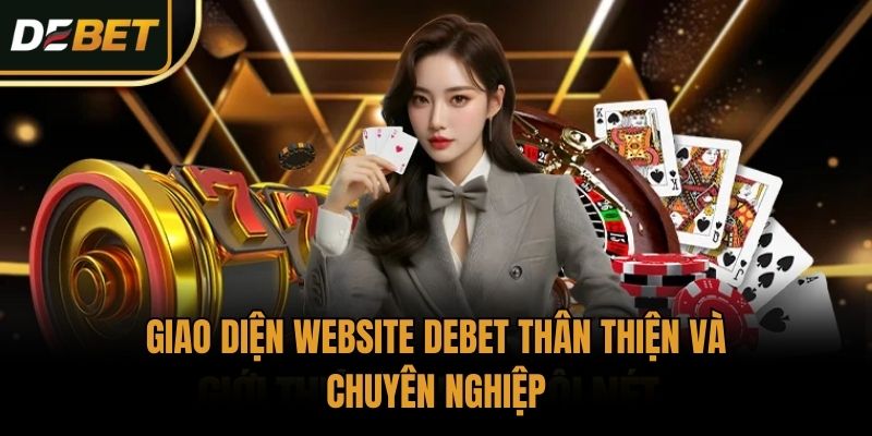Giao diện website Debet thân thiện và chuyên nghiệp