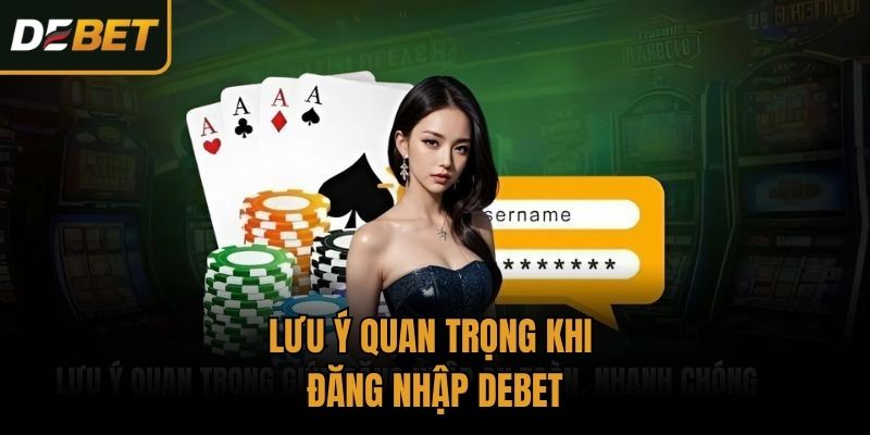 Lưu ý quan trọng khi đăng nhập Debet